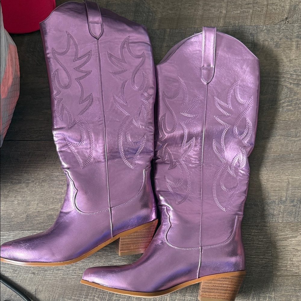Purple Western Boots